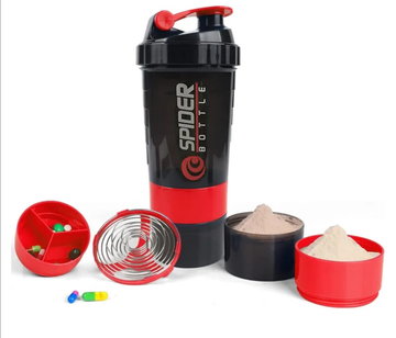 Smart Spider Shaker Bottle, Multi-Section Protein Mixer, 6 Color Options, Workout Supplements and Smoothies