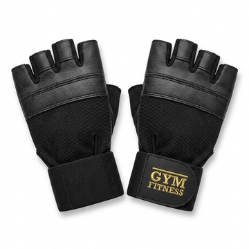 Stay Fit Premium Leather Workout Gloves for Men & Women - Weight Lifting, Gym, Cycling Gloves