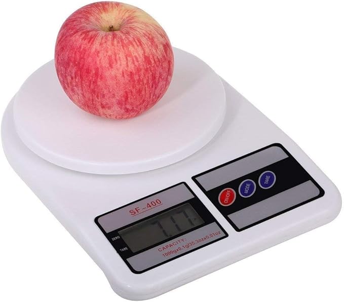 High-precision digital kitchen scale, white