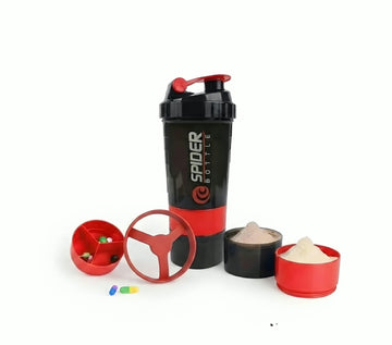 Smart Spider Shaker Bottle, Multi-Section Protein Mixer, 6 Color Options, Workout Supplements and Smoothies